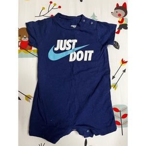 Blue Nike Just Do It Baby Romper